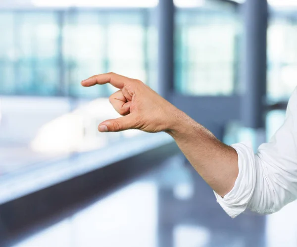 Jonge man hand tonen teken — Stockfoto