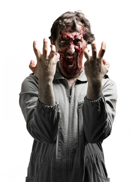 Urlando uomo zombie — Foto Stock