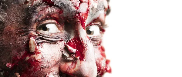 Cara sangrenta de zombie — Fotografia de Stock