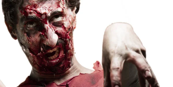 Terribile uomo zombie — Foto Stock