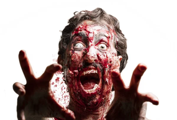 Hombre zombi gritando — Foto de Stock