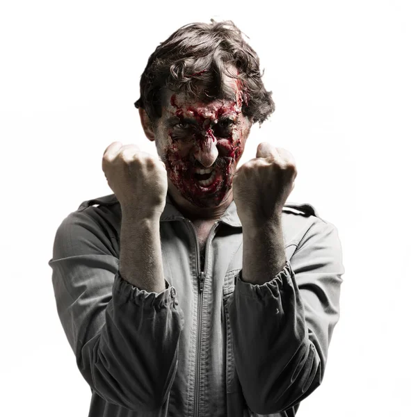 Ritratto uomo zombie — Foto Stock