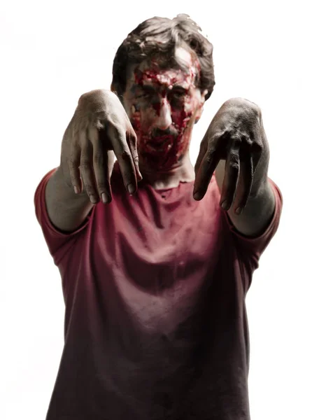 Zombie man portret — Stockfoto