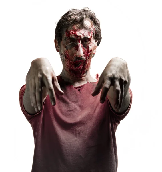 Zombie man portret — Stockfoto