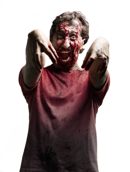 Urlando uomo zombie — Foto Stock