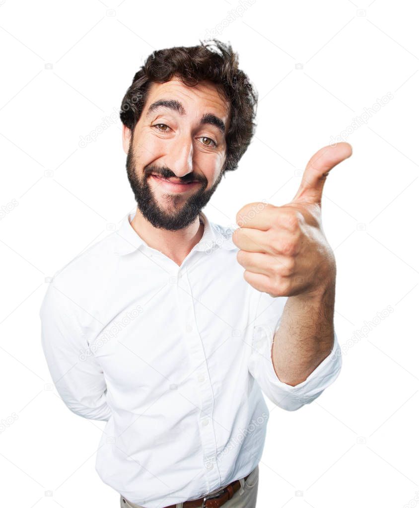 young funny man with okay sign