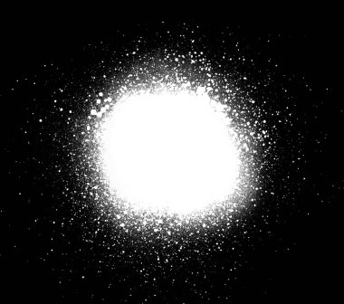 Beyaz sprey sembol siyah arka plan