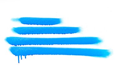 Beyaz arka plan mavi sprey sembolü