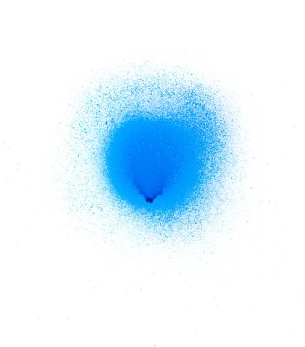 Beyaz arka plan mavi sprey sembolü