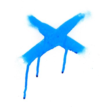 Beyaz arka plan mavi sprey sembolü