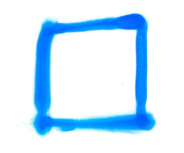 Beyaz arka plan mavi sprey sembolü