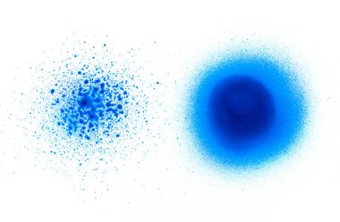 Beyaz arka plan mavi sprey sembolü