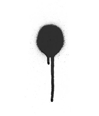 Beyaz arka plan siyah sprey sembolü