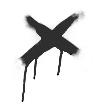 Beyaz arka plan siyah sprey sembolü