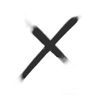 Beyaz arka plan siyah sprey sembolü