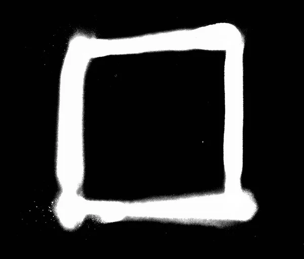 Spray biały symbol na czarnym tle — Zdjęcie stockowe