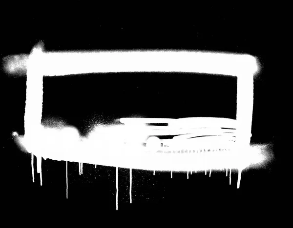 Símbolo de pulverização branco contra fundo preto — Fotografia de Stock