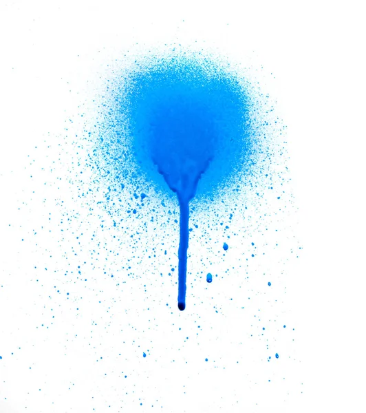 Símbolo de pulverização azul contra fundo branco — Fotografia de Stock