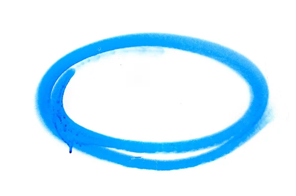 Symbole de pulvérisation bleue sur fond blanc — Photo
