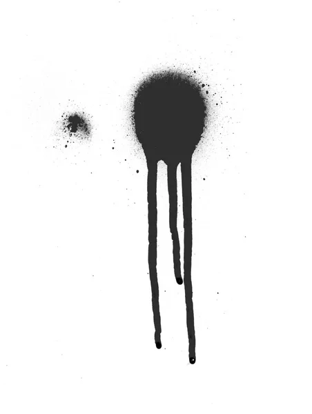 Símbolo de pulverização preto contra fundo branco — Fotografia de Stock