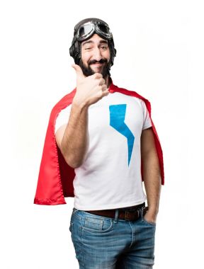 Tamam işareti ile genç süper kahraman