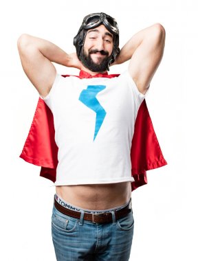 mutlu ifade ile genç süper kahraman