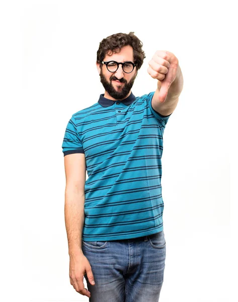Young cool man with disagreement expression — Stock Photo, Image