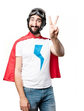 sayı işareti ile genç süper kahraman