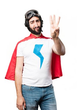 sayı işareti ile genç süper kahraman