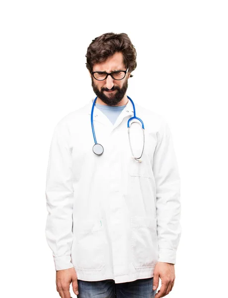 Jonge dokter man met droevige uitdrukking — Stockfoto