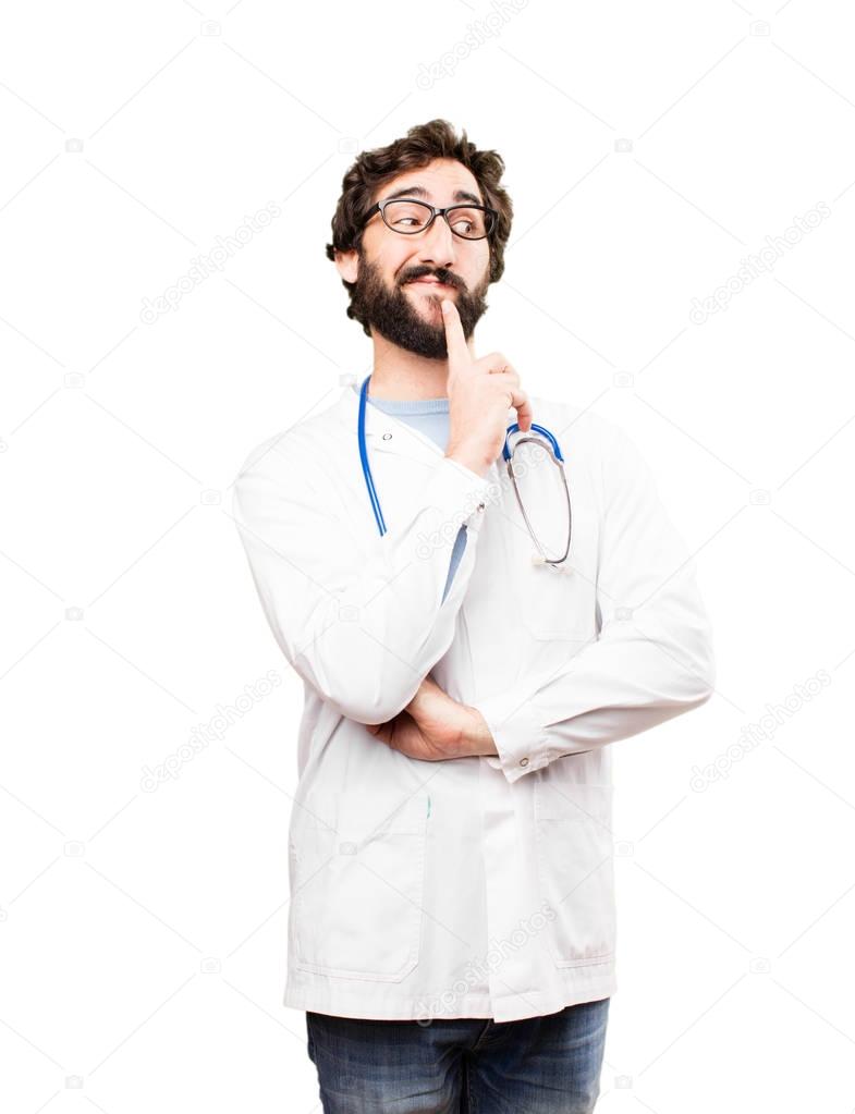 young doctor man thinking