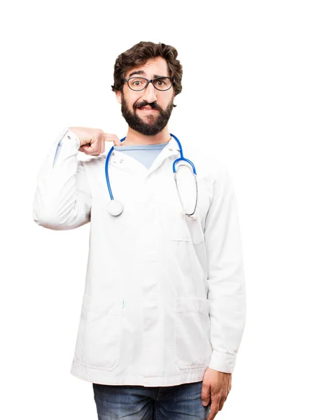 Jonge dokter mens benadrukt — Stockfoto