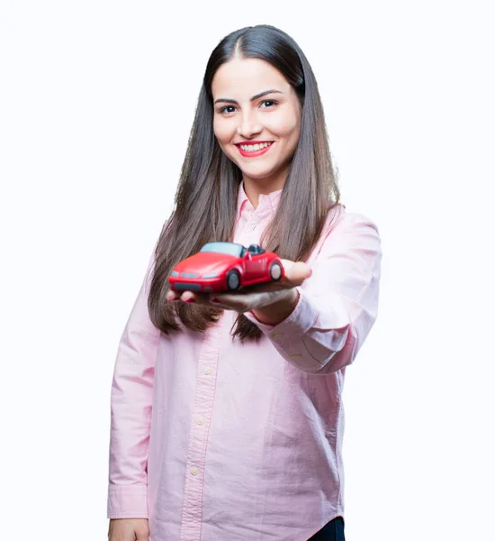 Joven chica cool con un coche rojo — Foto de Stock