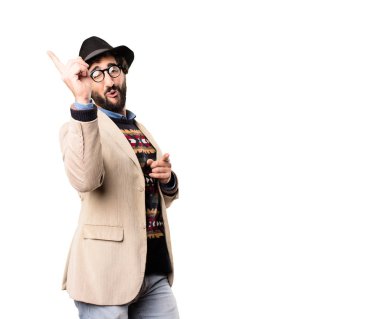 Genç serin hipster dans