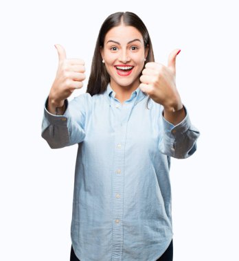 Tamam işareti ile genç güzel kız