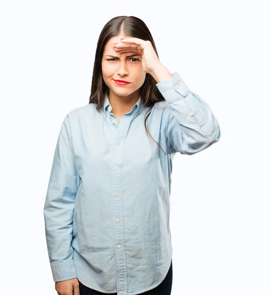 Young cool girl looking far — Stock Photo, Image