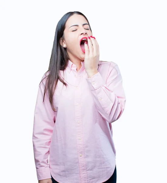 Jovem menina legal bocejando — Fotografia de Stock