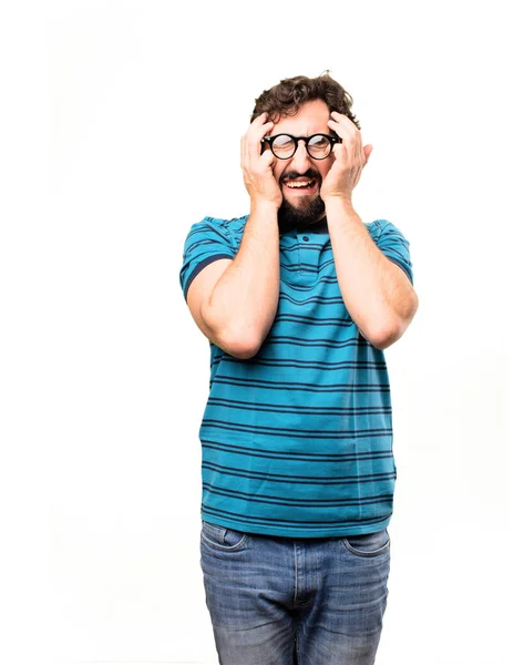 Leuke jongeman huilen — Stockfoto