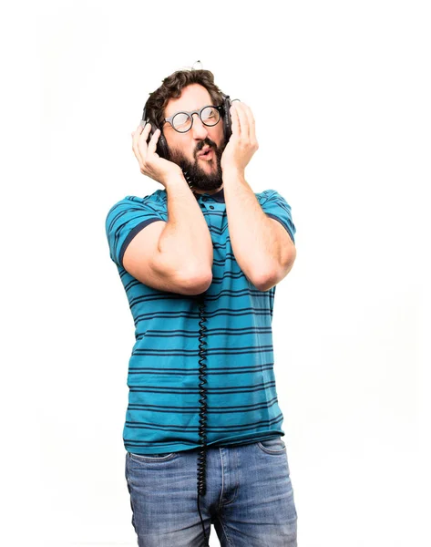 Joven fresco hombre con auriculares —  Fotos de Stock