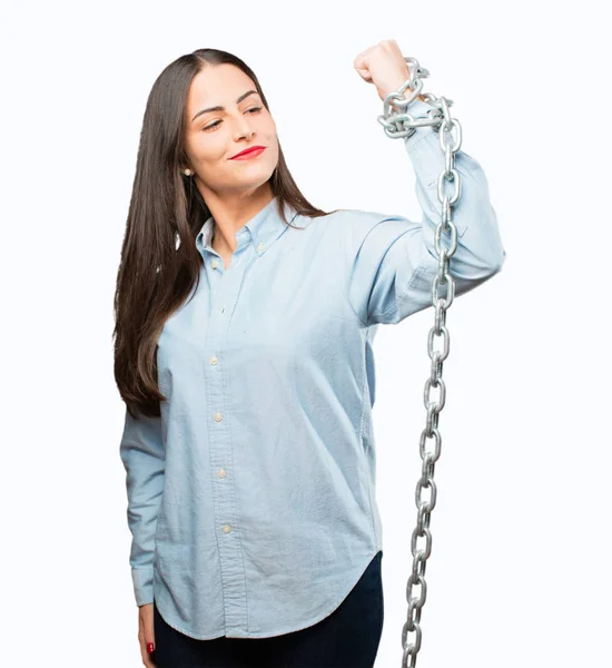 Young cool girl with a chain — Stock Photo, Image