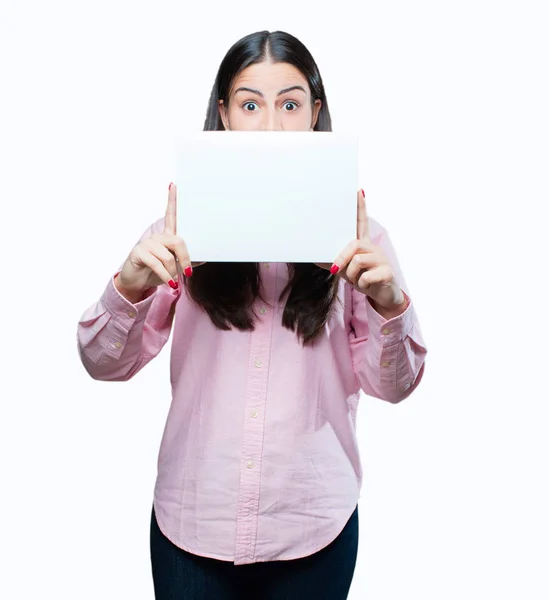 Young cool girl with a placard — Stock Photo, Image