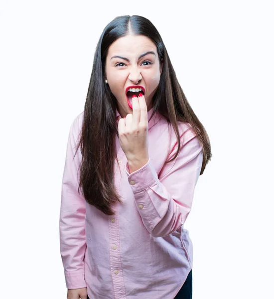 Young cool girl with disgusted expression — Stock Photo, Image