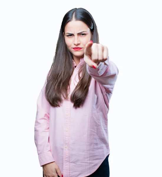 Jovem menina legal apontando — Fotografia de Stock