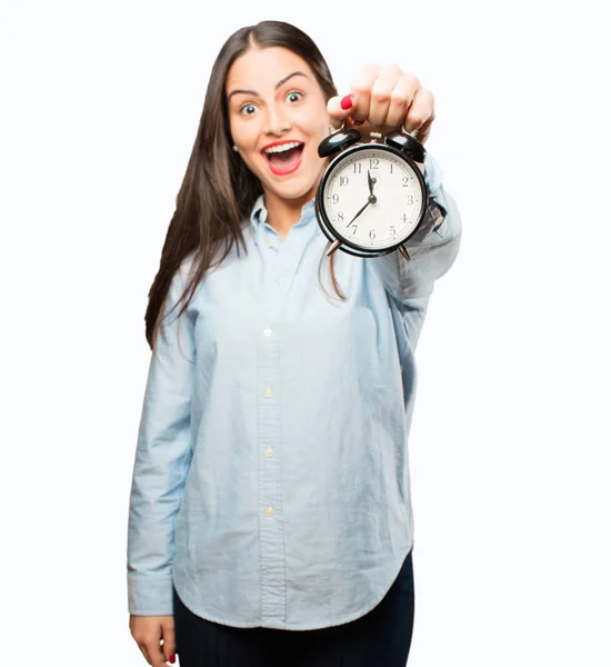 Joven cool chica con un reloj —  Fotos de Stock