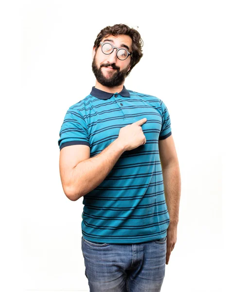 Young cool man showing sign — Stock Photo, Image