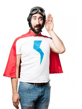 bir şey dinleme genç süper kahraman