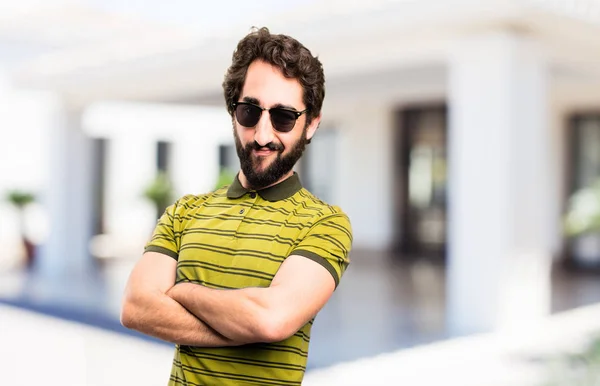 Young cool man with happy expression — Stock Photo, Image