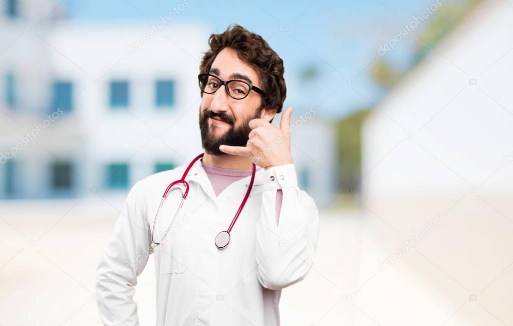 young doctor man with call sign