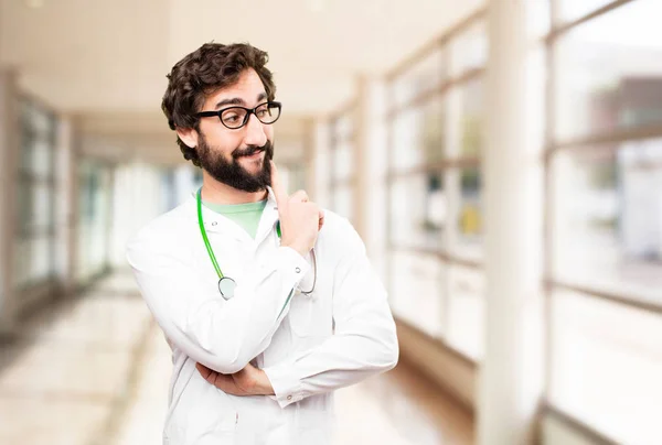 Jonge dokter man denken — Stockfoto