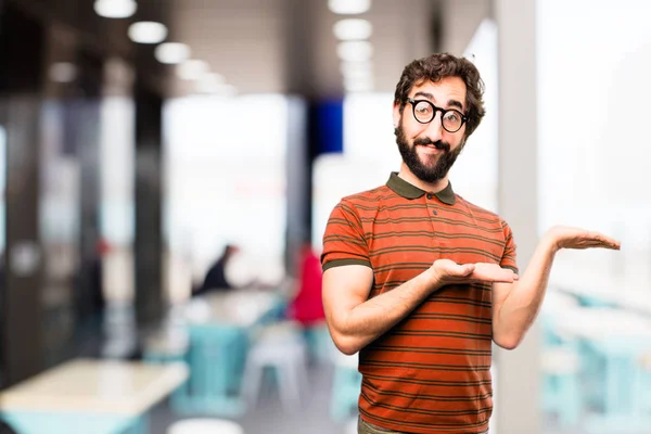 Leuke jongeman weergegeven: teken — Stockfoto